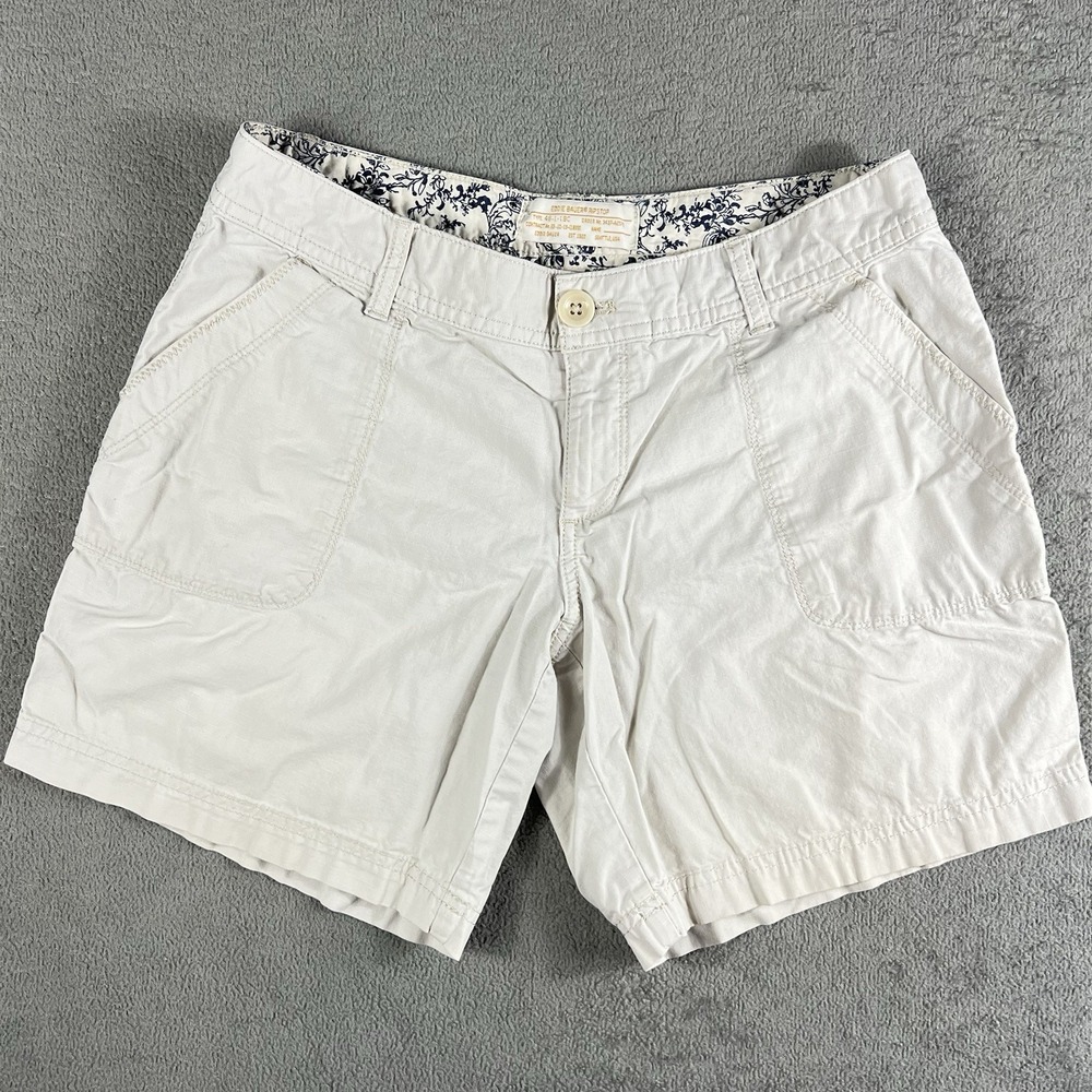 Eddie Bauer Women's Size 4 Beige Rip Shop Utility Front Patch Pockets